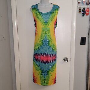 Amzplus 5X Tye Dye Dress Sleevless